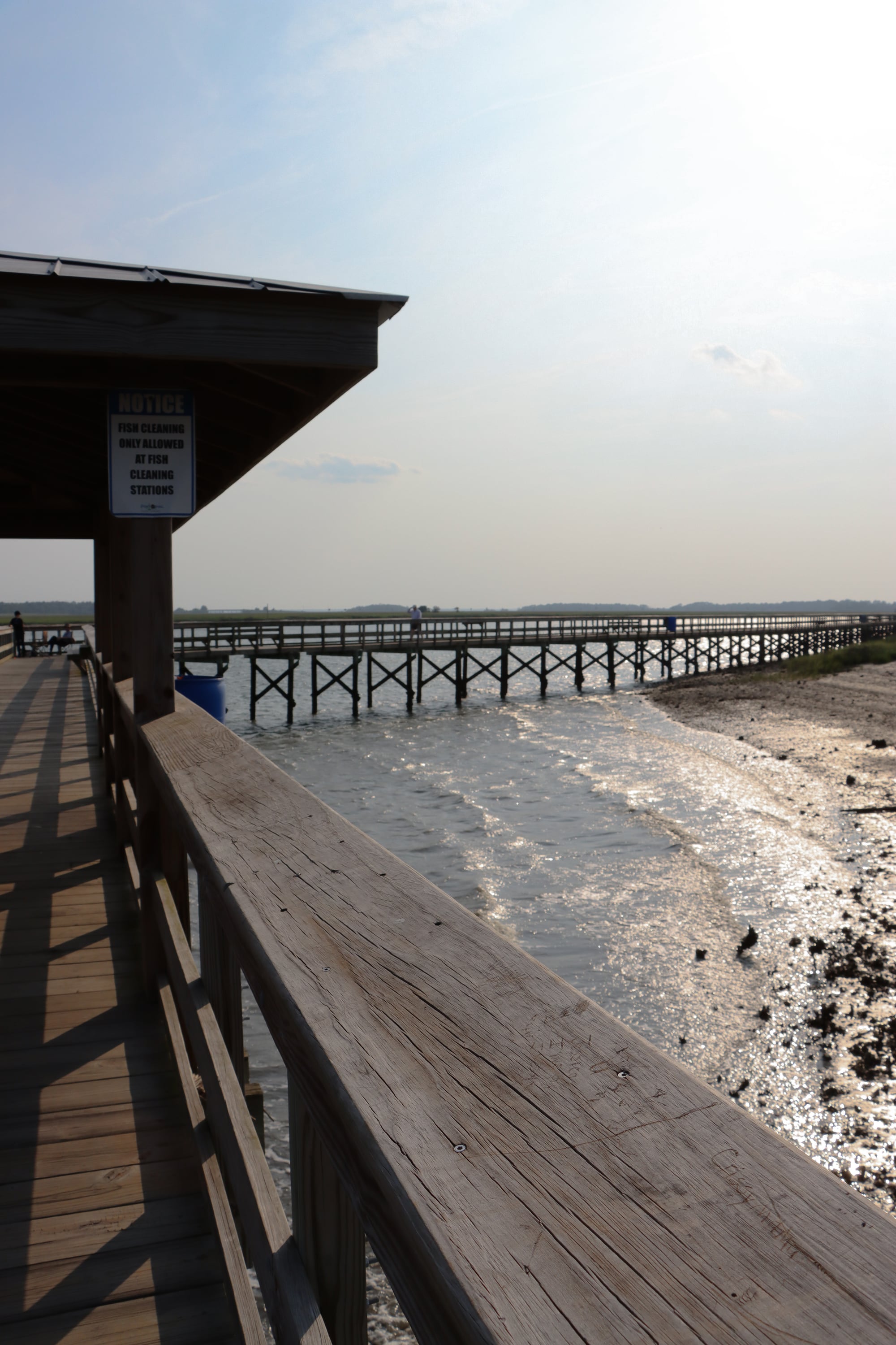 Waterfront boardwalk in Beaufort, South Carolina